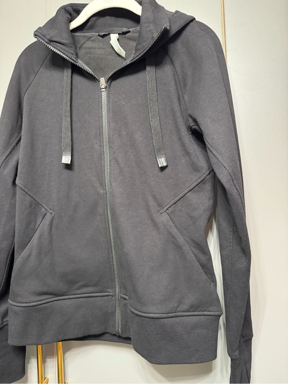 Athleta Charcoal Black Men’s Full-Zip Hooded Sweater